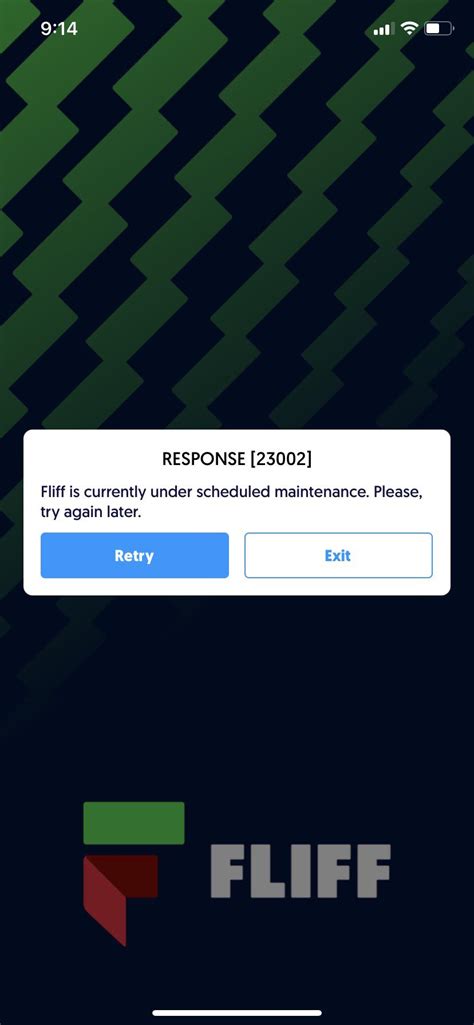 fliff under maintenance|@FliffSupport .